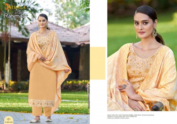 alok Jaimala Rahimaa Jam Cotton Designer Embroidery Dress Material